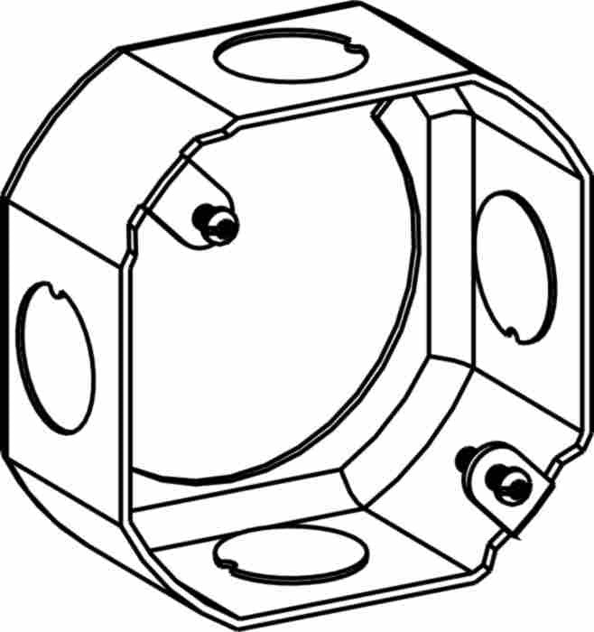 Orbit 3-1/2 in Drawn Octagon Steel Box 1-1/2 in Deep 3RB-50-EXT - SKU 3RB50EXT