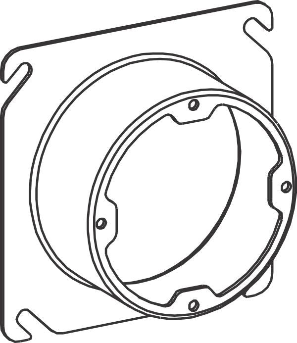 Orbit 4S 1-1/2 in Dual-Direction Steel Plaster Ring 43150X