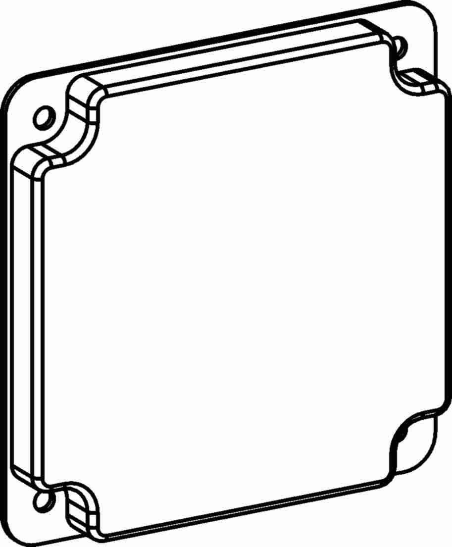 Orbit 4S 1/2 in Raised Blank Cover Industrial Cover 4400