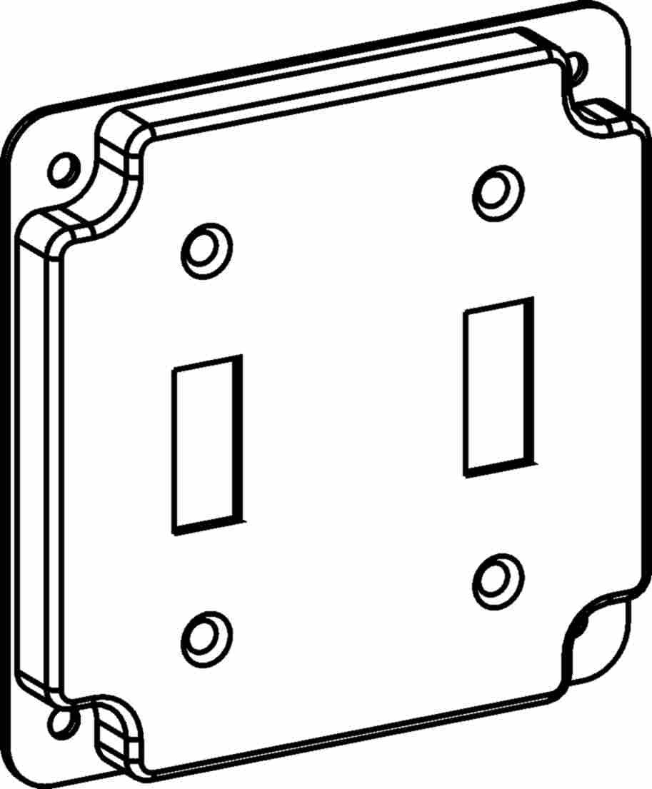 Orbit 4S 1/2 in Raised Toggle Switchs Industrial Cover 4411