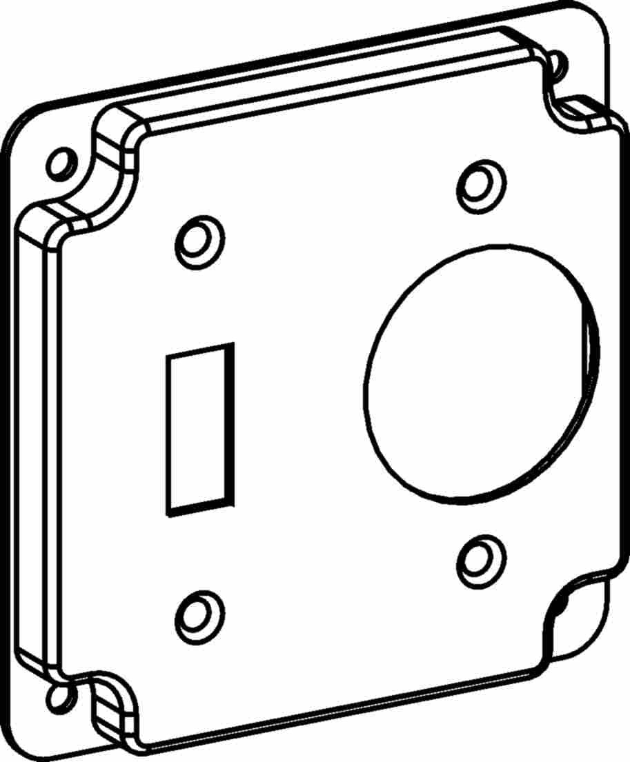 Orbit 4S 1/2 in Raised Toggle Switch Industrial Cover 4413