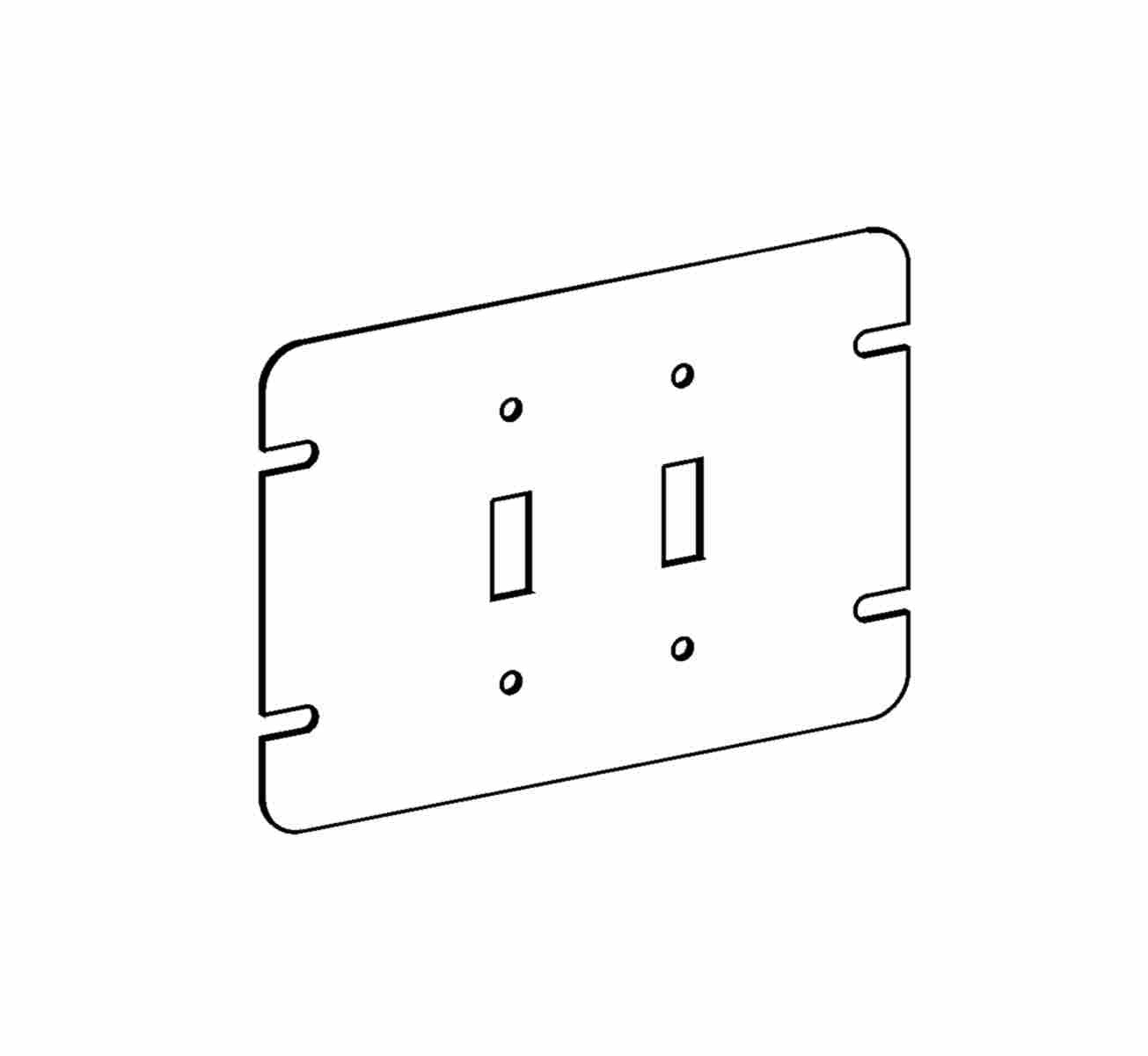 Orbit 2-Gang Toggle Switchs Switch Box Cover 4M2-TS