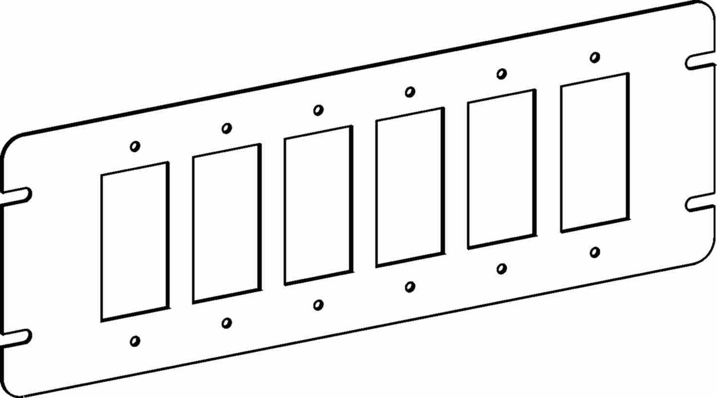 Orbit 6-Gang GFCI / Decorators Switch Box Cover 4M6-GFI