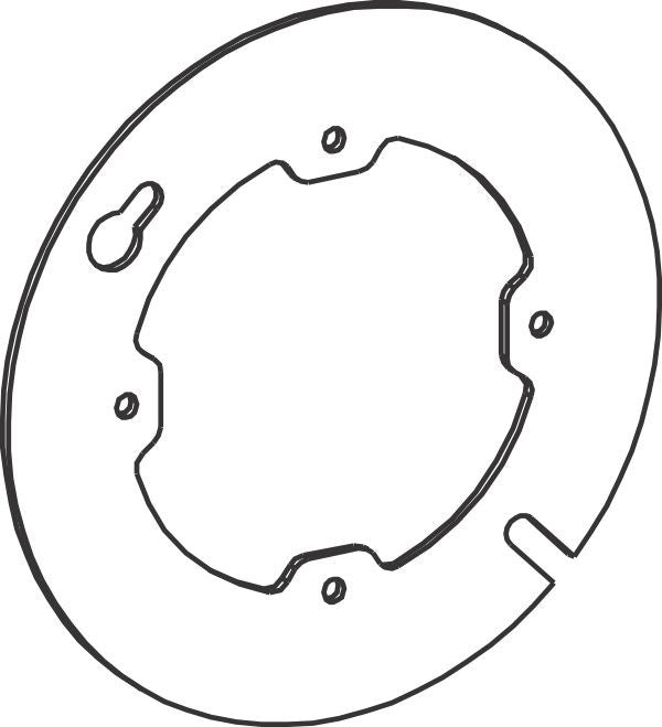 Orbit 4-5/16 in 4O Octagon Box Cover Flat Open Center 4R000X