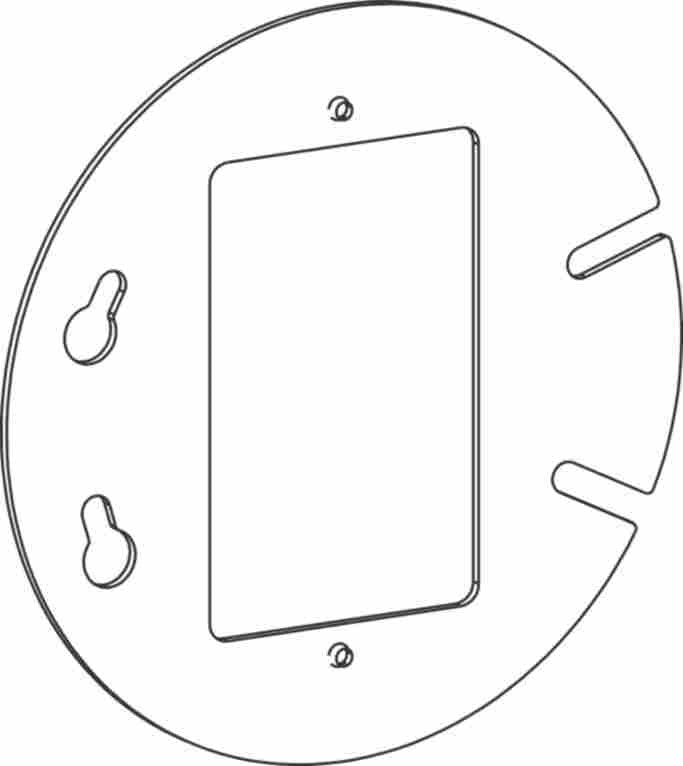 Orbit 1-Gang Flat 4 in Round Device Ring 4R1000