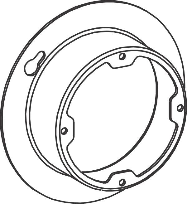 Orbit 4-5/16 in 4O Octagon Box Cover 1-1/4 in Raised Open Center 4R125X