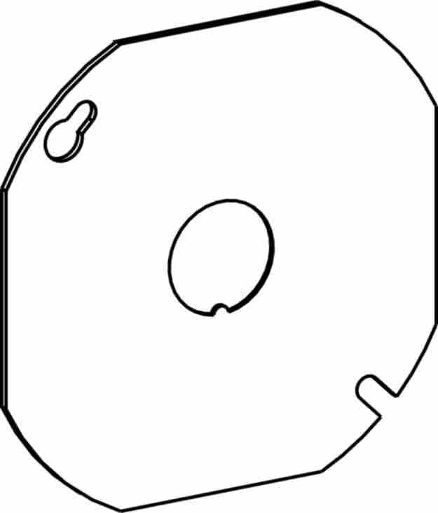 Orbit 4-5/16 in 4O Octagon Box Cover Flat 4RBC-K