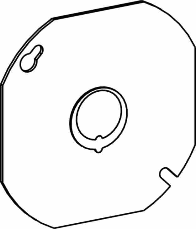 Orbit 4-5/16 in 4O Octagon Box Cover Flat 4RBC-MKO