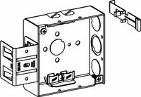Orbit 4 in Square 1-1/2 in Deep 4S Square Steel Box NM Clamp MS Bracket 4SB-NM-MS