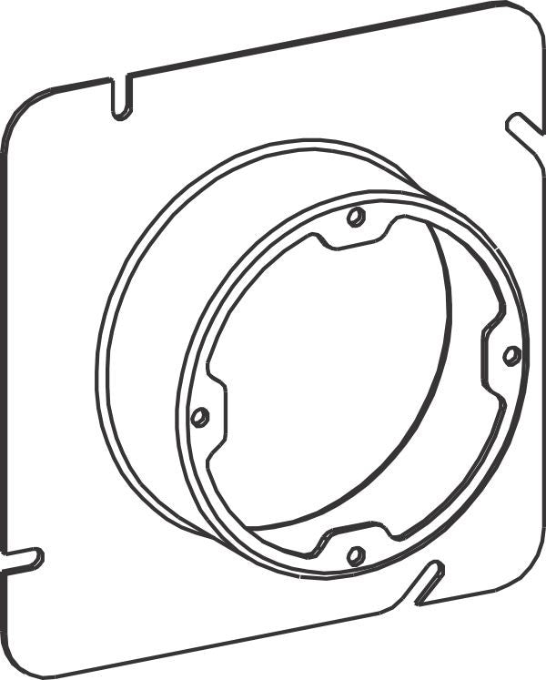 Orbit 5S 1-1/4 in Raised Dual-Direction Steel Plaster Ring 53125X