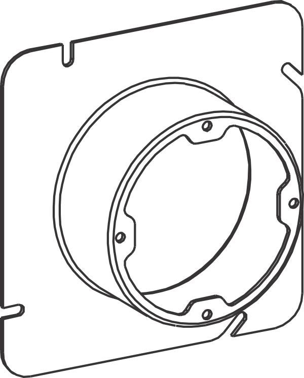 Orbit 5S 1-1/2 in Raised Dual-Direction Steel Plaster Ring 53150X