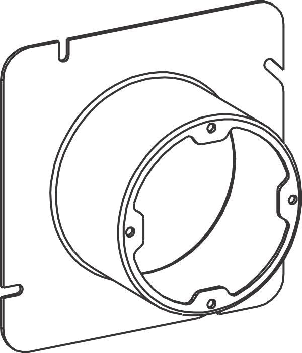 Orbit 5S 2 in Raised Dual-Direction Steel Plaster Ring 53200X