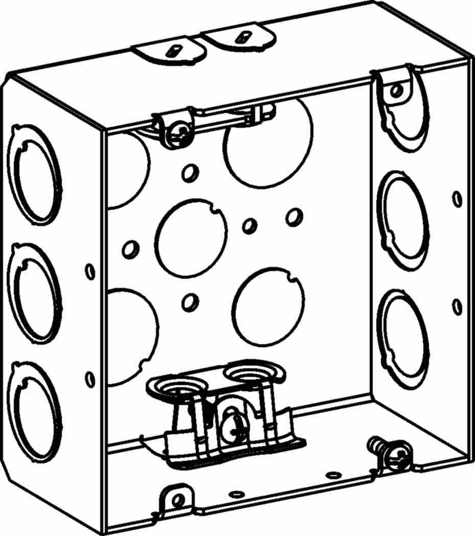 Orbit 4-11/16 in W X 4-11/16 in H 2-1/8 in Deep 5S Square Steel Box MC Clamp 5SDB-MC