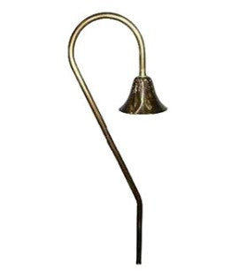 Orbit Solid Brass/Stainless Steel Bell Fixture Aged Green B104AG