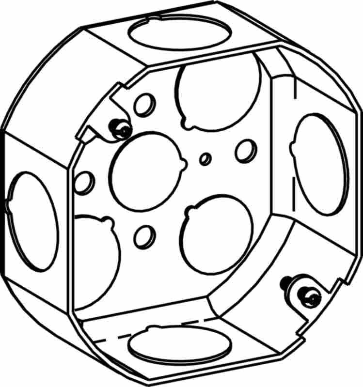 Orbit 4 in Octagon Box Format 4 in Octagon Drawn Steel Box D4RB-75