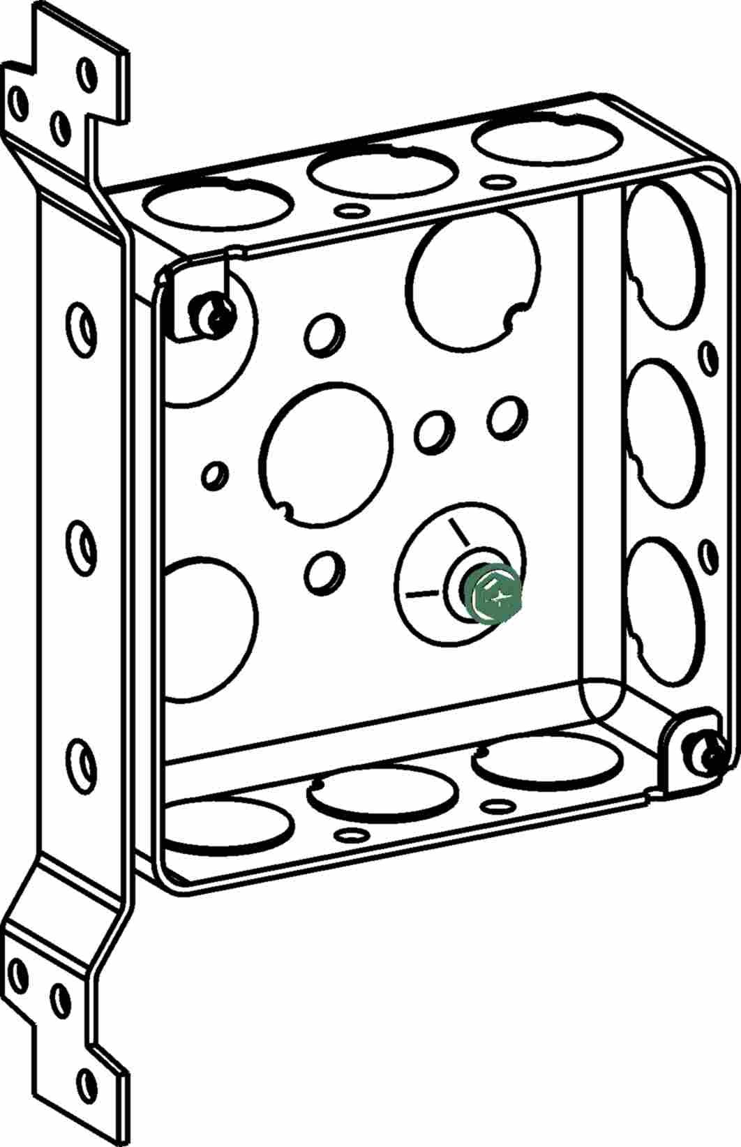 Orbit 4S Square Box Format 1-1/2 in 4S Drawn Steel Box D4SB-50FB