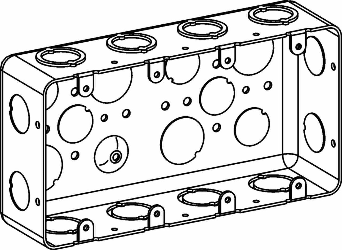 Orbit 4-Gang 2-1/8 in Drawn Handy Box DHB4