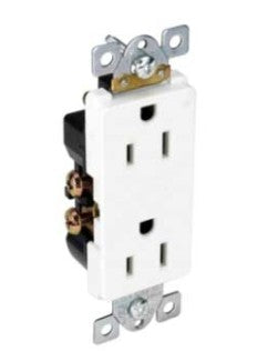 Orbit 15A 125V White Decorative Duplex Receptacle DR15SW