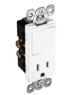Orbit 15A Black Decorative Combination Stack Switch and Receptacle DRDS15BK