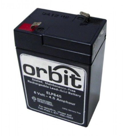 Orbit 6V, 4.5 Ah Sealed Leadacid Replacement Battery EB6