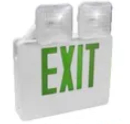 Orbit LED Exit and Emergency Comb. Greenblk Housing EECLBG