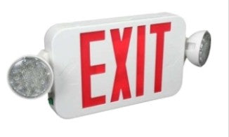 Orbit Micro Twithout Rnd Hd LED Emergency and Ext Cmb, White Housing, Red Letters, Remote Capable EECLMLEDWRRC