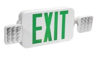 Orbit Micro Twithout Sqr Hd LED Emergency and Ext Cmb, White Housing, Green Letters, Remote Capable EECLMSWGRC