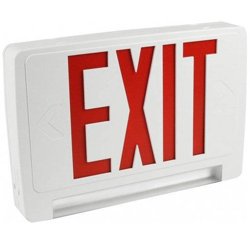 Orbit LED Tube Emergency and Exit Combo, Black Housing, Red Letters EECLPLEDBR