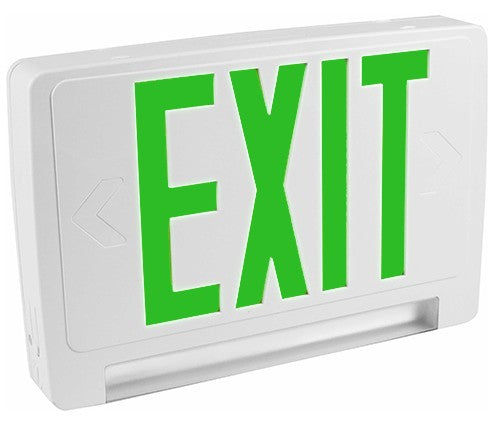 Orbit LED Tube Emergency and Exit Combo, White Housing, Grn Letters EECLPLEDWG