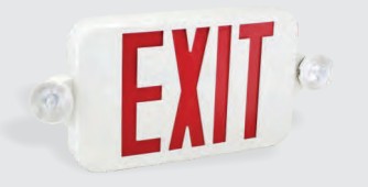 Orbit Mcro Twithout Rnd Hd LED Ext and Emgncy Cmb, White Housing, Red Letters EECMPLWR