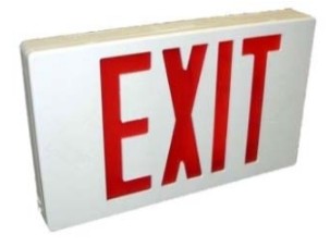 Orbit Dualcircuit (Acgen) LED Exit Sign, Black Housing, Grn Letters ESL2CBG