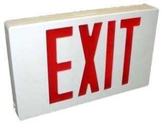Orbit LED Exit Sign, AC Only, Black Housing, Red Letters ESLBR
