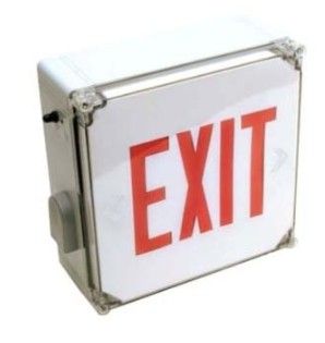 Orbit LED Wet Location Exit Sign, Green Letters, AC Only ESLN4GAC