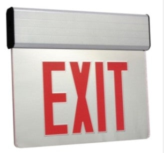 Orbit LED Surface Edge-Lit Exit Sign, Aluminum Casing, 2 Face, Green Letters, AC Only ESSEA2GAC