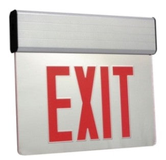 Orbit LED Surface Edge-Lit Exit Sign, Black Casing, 1 Face, Green Letters, Battery Backup ESSEB1GEB