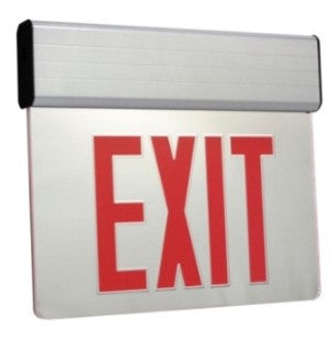 Orbit LED Surface Edge-Lit Exit Sign, White Casing, 1 Face, Green Ltr, Battery Backup, S Diag ESSEW1GEBSDT