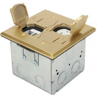 Orbit Floor Box Flip Type (Sqr. Plt)Wrecept.(T.R.) and (Kjh 4 P), Brass FLBDLBR