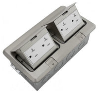 Orbit Floor Box Popup with 2 Duplex Recep (T.R.), Stainlestainless Steel Steel FLBPUDDSS