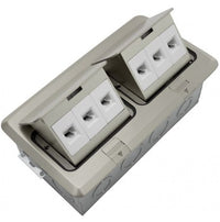 Orbit Floor Box Popup with 2 Low Voltage (RJ45), Stainlestainless Steel Steel FLBPULLSS