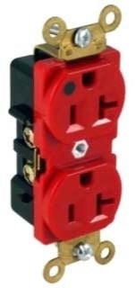 Orbit 20A Hospital Grade Duplex Rec. Red HR20R