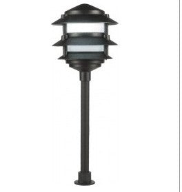 Orbit LED Outdr 3 Tier Pgoda Clr Lens Cst Aluminum, 12V, 3000 Kblk L2030BCBKWW