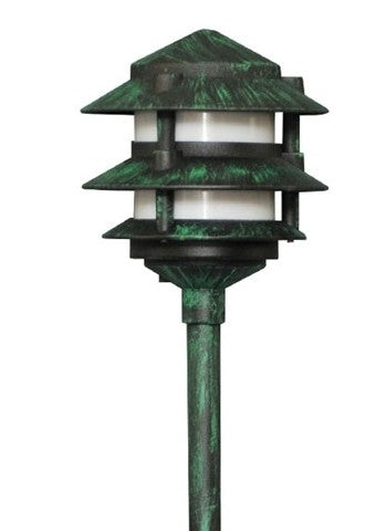 Orbit LED Outdr 3 Tier Pgoda Clr Lens Cst Aluminum, 12V, 3000 Kvg L2030BCVGWW