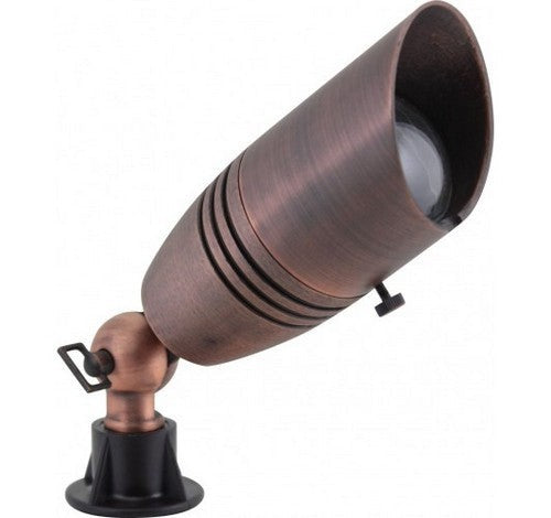 Orbit LED 6W Outdoor Cast Brass Directional Light Bullet, 12V, 4700 Kant.brass LB171AB6CW