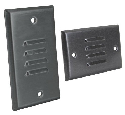 Orbit LED Indoor Step Light Wallplate for Lisl, Vert. & Hor. Black LISLCBK