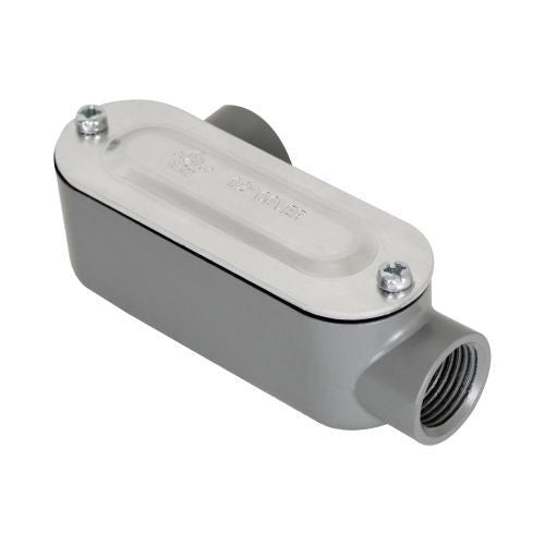 Orbit Type Ll Al Threaded Conduit Body 1 in Stamped Al Cover + Gasket LL100AS
