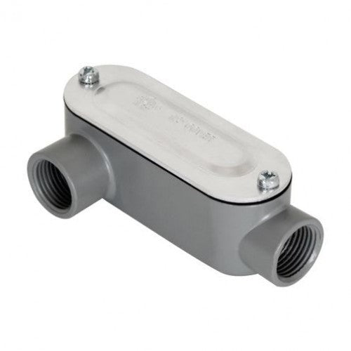 Orbit Type Lr Al Threaded Conduit Body 2-1/2 in Stamped Al Cover + Gasket LR250AS