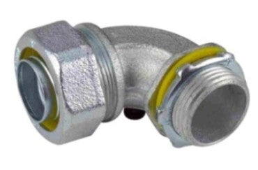 Orbit Liquidtight Connector, Malleable Iron, 90DEGREE, 3/4 in MLT9075