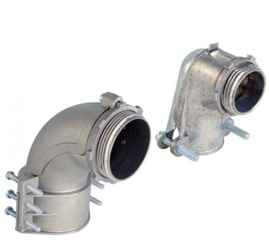 Orbit Zinc 90D Angle Flex Squeeze Connector 4 in OF6470
