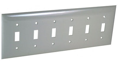 Orbit 6G Wall Plate Switch White OP6W
