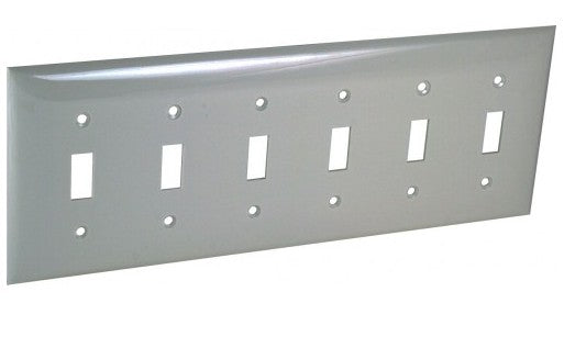Orbit 6G Wall Plate Switch White OP6W